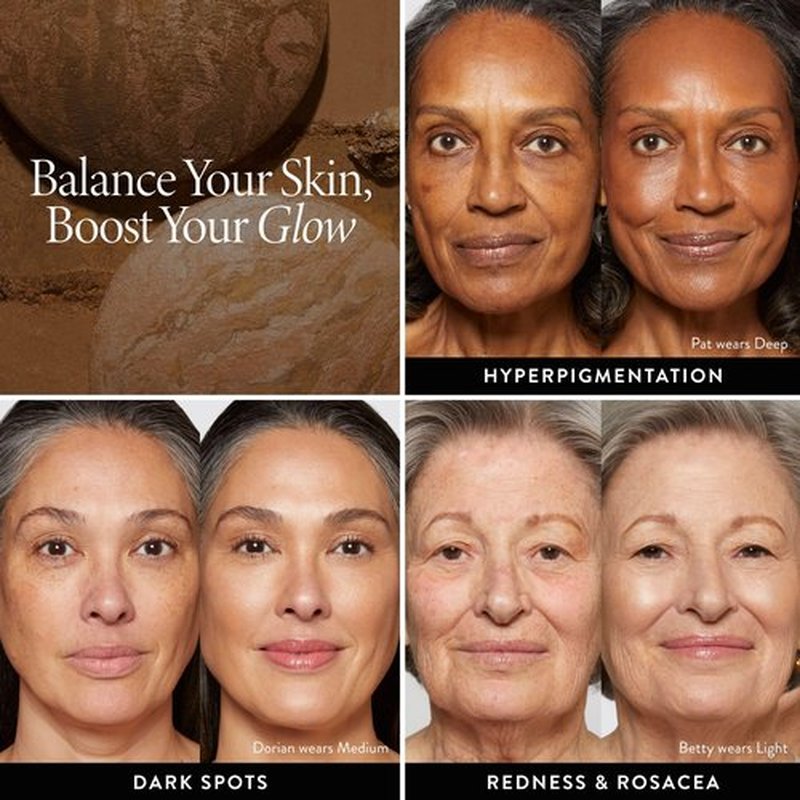 LAURA GELLER NEW YORK Get Glowing Kit (2pc): Baked Balance-n-Glow Illuminating Powder Foundation, Fair + Airbrush Kabuki Makeup Brush
