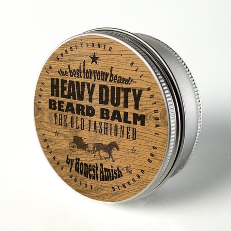 Honest Amish Heavy Duty Beard Balm - Nourishing Formula in Large 4 Ounce Twist Tin