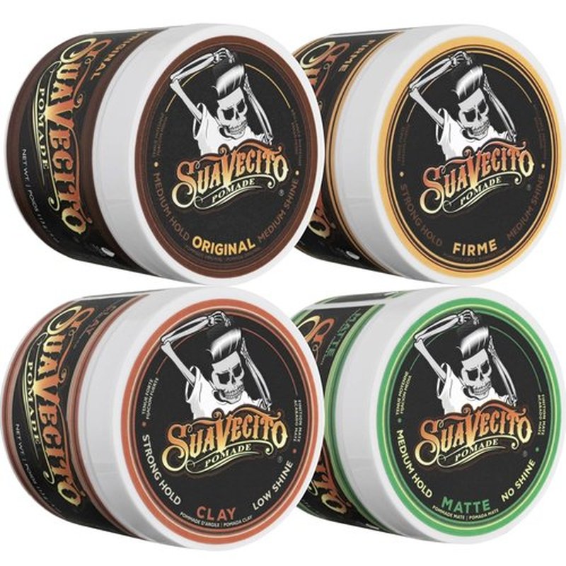 Suavecito Pomade Variety Pack - All-Day Hold For All Hair Types | OG, Firme, Matte & Clay