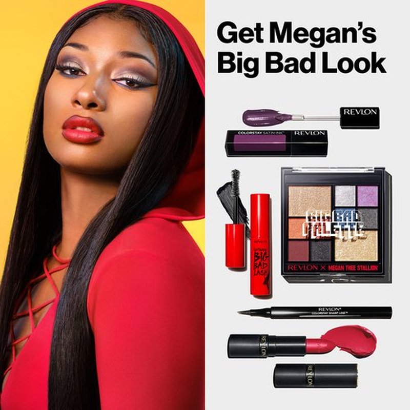 Revlon Eyeshadow Palette, Megan Thee Stallion Eye Makeup, Creamy Pigmented in Blendable Matte & Pearl Finishes, Big Bad, 001, 0.37 oz