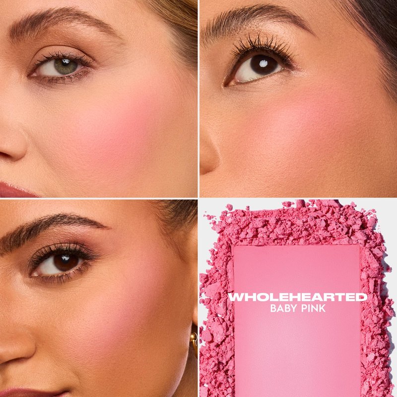 Urban Decay Face Bond Long-Lasting Blush Suede (Wholehearted - Baby Pink), Buildable Matte Finish, Blurring Effect, Waterproof, Sweat-Resistant, All Day Wear, Noncomedogenic - 0.21 oz