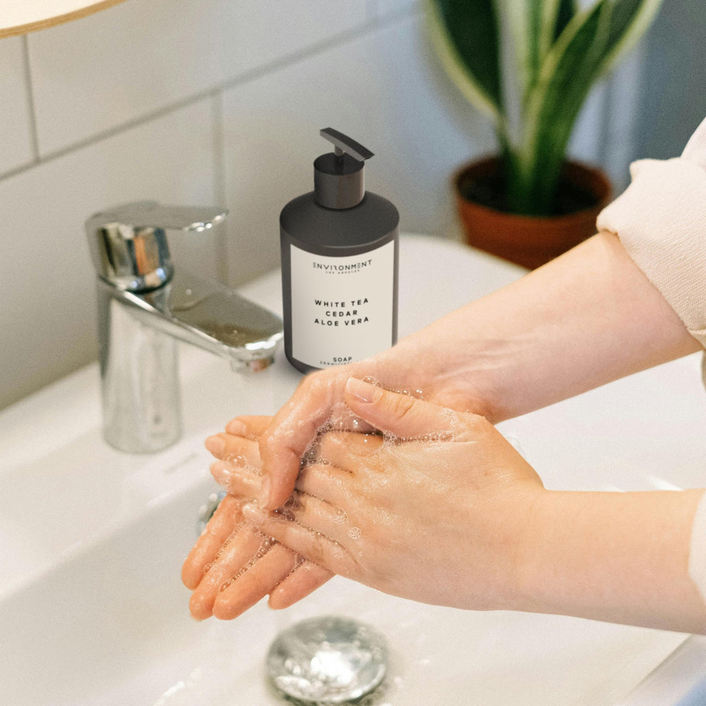 ENVIRONMENT Inspired by 5-Star Resort WSTN Hand Soap, 300ml Luxury Liquid Hand Soap (White Tea | Cedar | Aloe Vera) Home Essentials, Kitchen & Bathroom Soap, Hand Wash, Vegan & Cruelty-Free