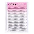 VEYES INC Premade Fans Eyelash Extensions 3D-24D C/D curl Natural & Volume Mixed Length Eyelash Tray, Professional Lash Supplies, Matte Black (8D 0.05 D 9-16mm)