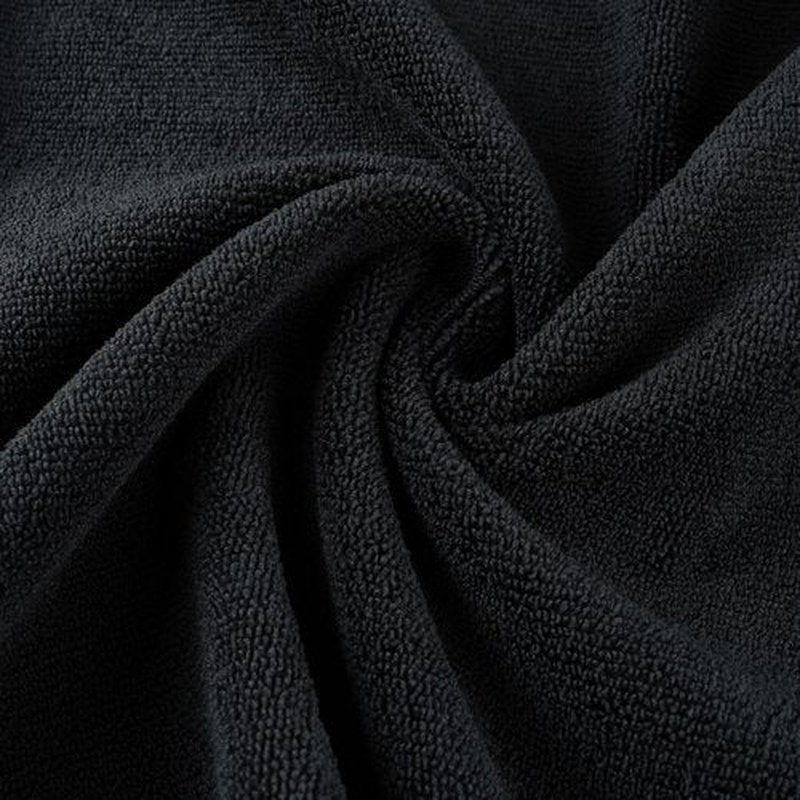 MICROFI New Microfiber Hair Drying Salon Towels, Quick Dry, Lint Free, 2 Pack (Black)
