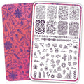 H la Cosedora Nail Stamping Plate - Large Single Template Plates for Stamping Cute Image and Art Design Templates on Fingernails, Nature Flowers Plants Nature Garden Leaf Birds Botanical Floral