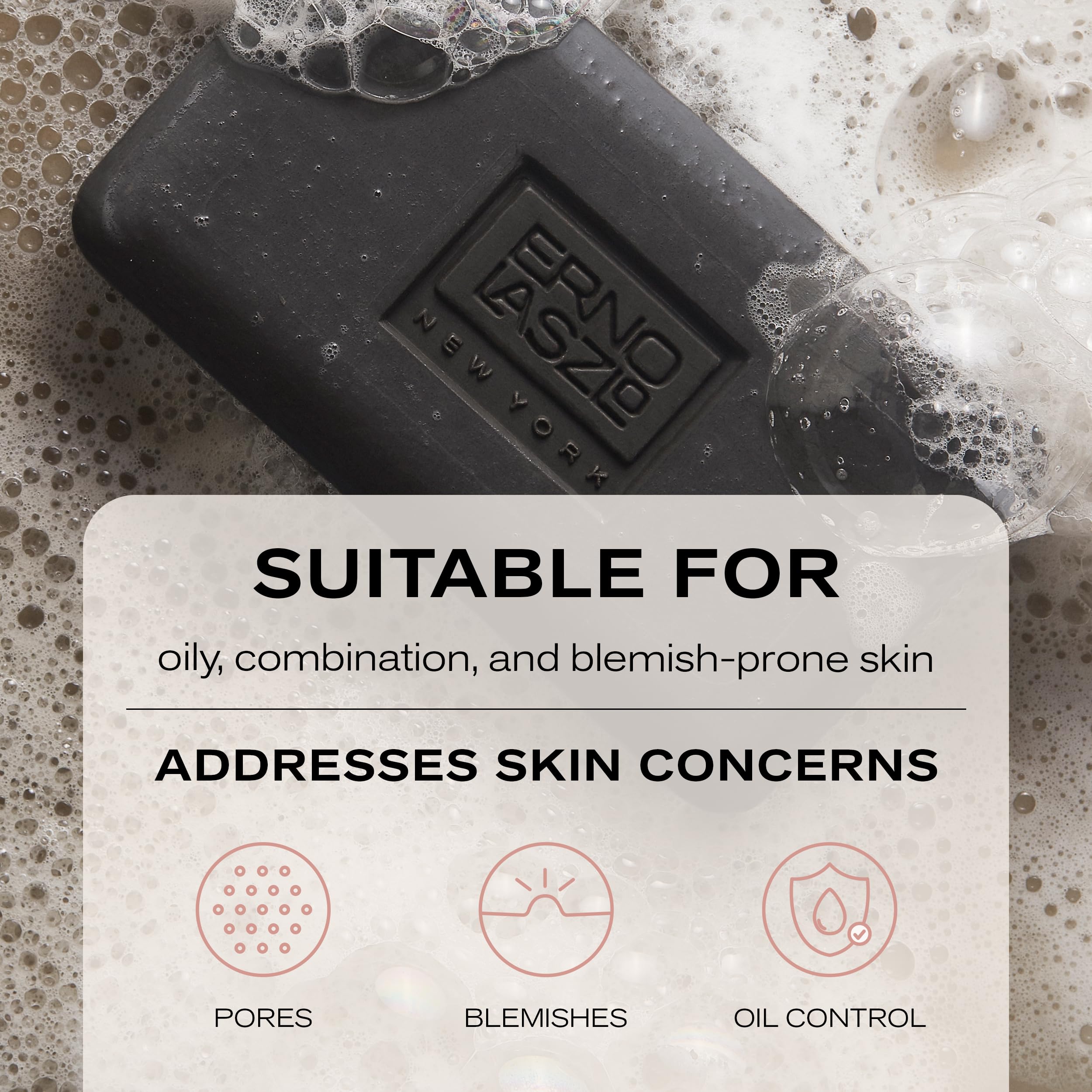 Erno Laszlo Sea Mud Deep Cleansing Face Wash Bar, Detox Charcoal Soap Bar with Dead Sea Mud, Removes Excess Oil, Unclogs Pores, Gently Exfoliates & Purifies Skin, For Oily, Blemish-Prone Skin, 1.7 oz