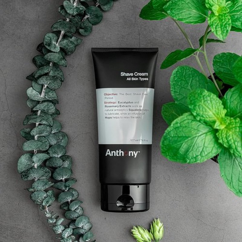 Anthony Shaving Cream for Sensitive Skin - Squalane & Eucalyptus | Soothes & Refreshes, 6 Fl Oz