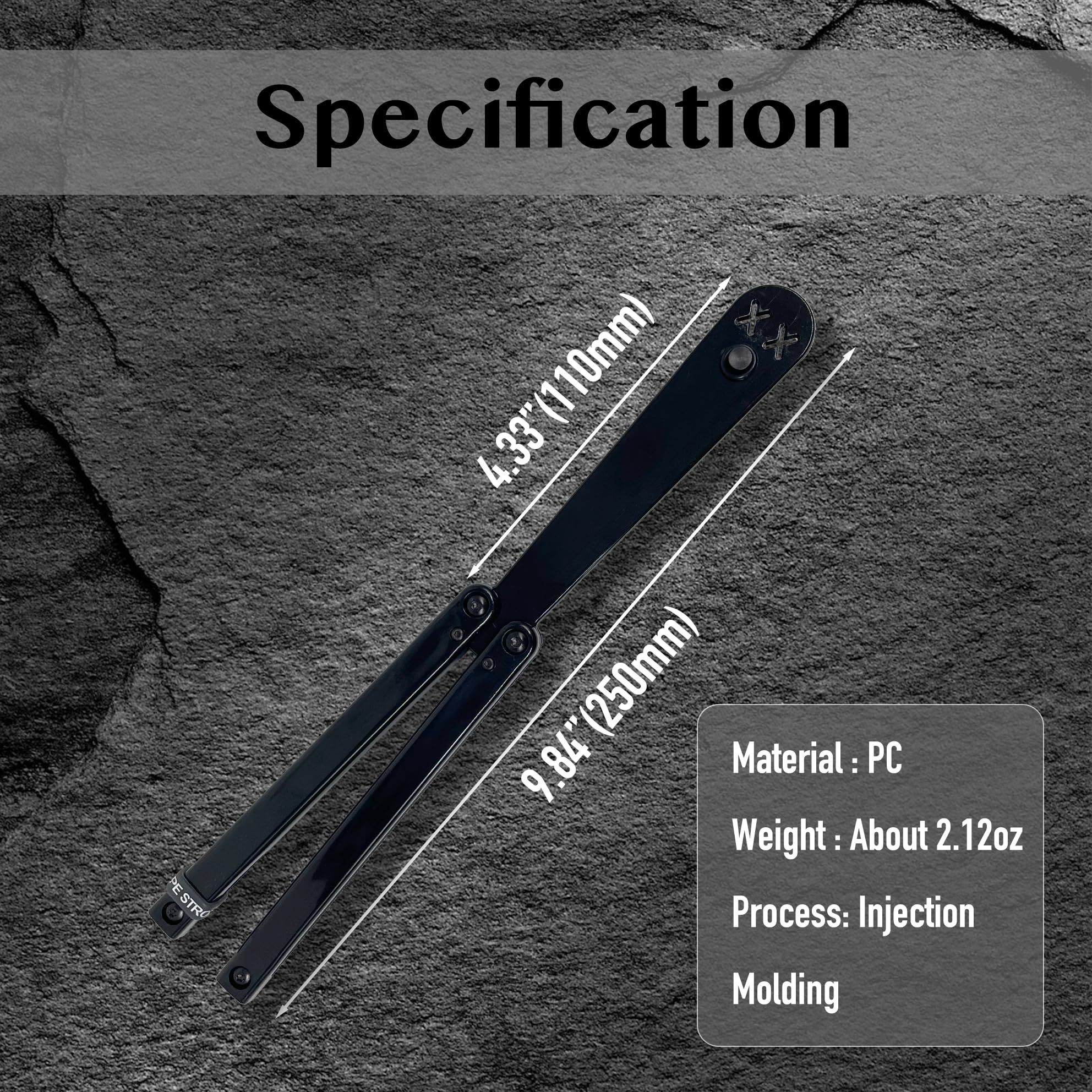 Larqety Foldable Plastic Tool, Sturdy and Lightweight, Excellent Balance, Practice Tool for Beginners （Black