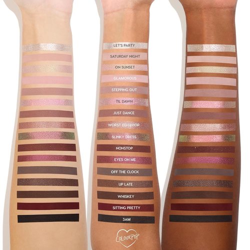 ColourPop After Hours Eyeshadow Palette - Smokey Mauve Shades with Metallic, Matte & Glitter Finishes | High-Pigment, Blendable Formula (0.65 oz)