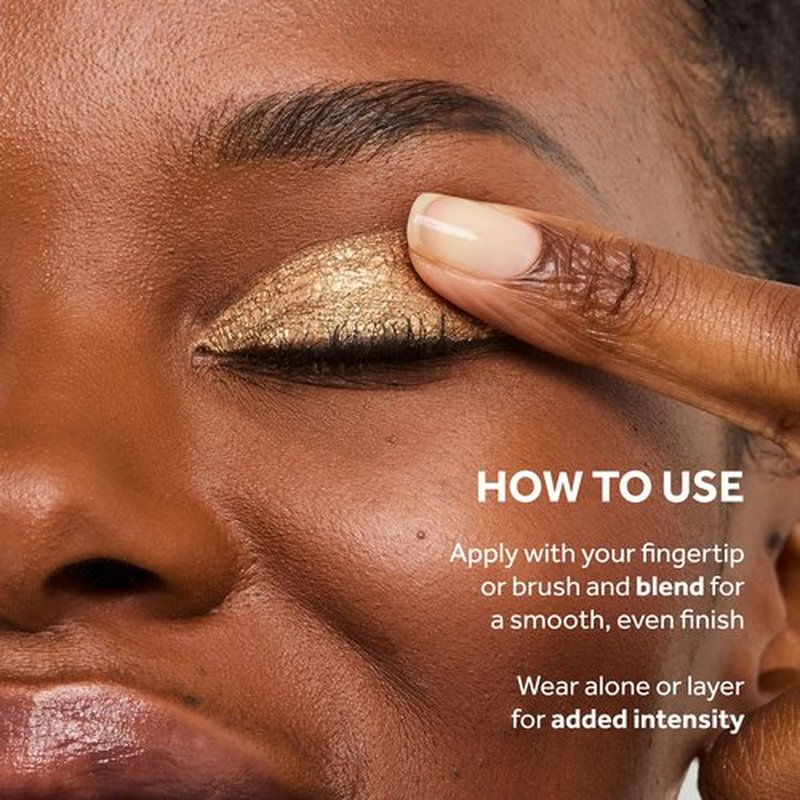 No7 Pro Artist Gilded Glimmer Cream Eyeshadow - Buildable Shimmer Eye Shadow for Bold, One-Swipe Color - Silky Long Wear Eye Makeup - Dusk Rose (3.4g)