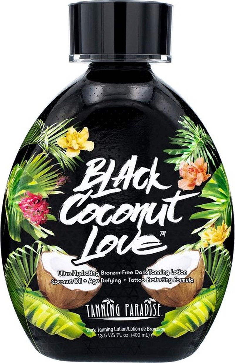 Tanning Paradise Black Coconut Love Tanning Lotion - Ultra Hydrating, Age-Defying Formula | 13.5oz
