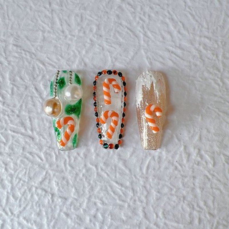 NAIL ANGEL 30PCS/Bag Nail Art 3D Polymer Clay Christmas Candy Shape Decoration 10320