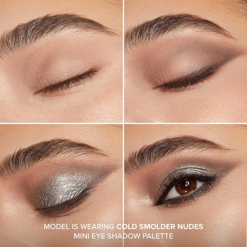 Too Faced Born This Way Natural Nudes Mini Eye Shadow Palette Makeup | Creamy, High Pigment Matte + Shimmer Shades, 0.2 Ounce, Cold Smolder Nudes