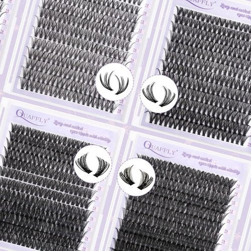 Lash Extension Kit 960Pcs D Curl Individual Lashes Kit Includes 4 styles of Lash Bond and Seal Remover and Tweezers (10-18MM-30+40+60+80D)