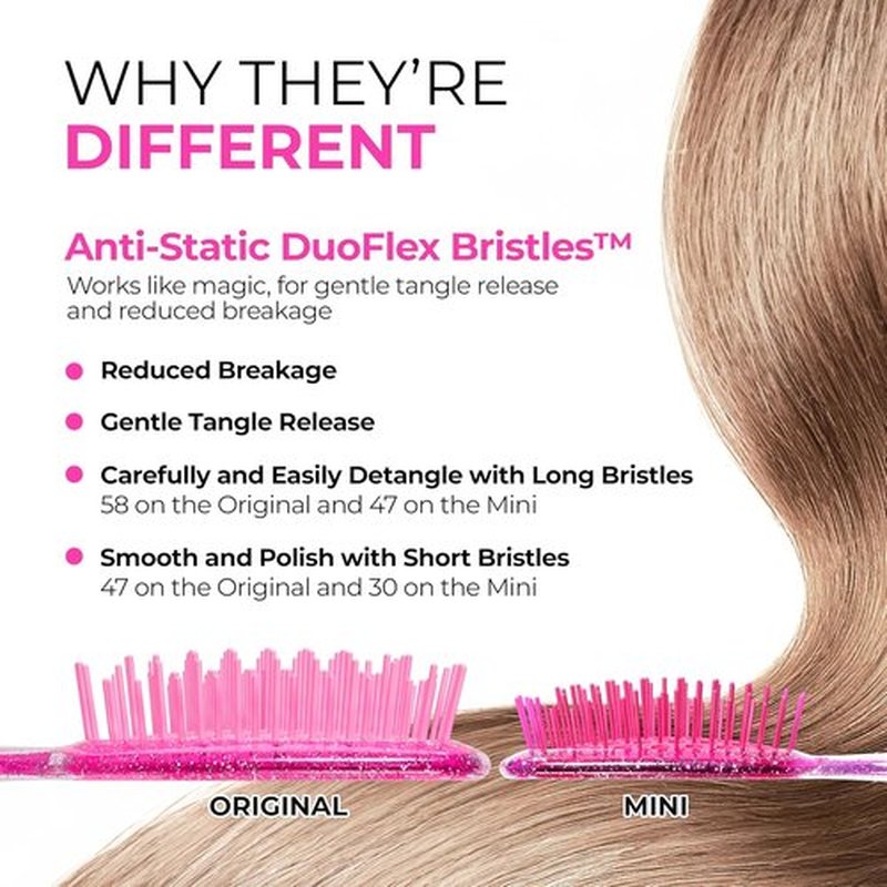 FHI Heat - UNbrush Detangling Brush Combo Pack | Original & Mini for All Hair Types - Pain-Free Styling