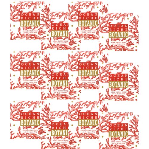 Greenwich Bay Mini Botanical Soap Bars – 12 Pack 1.9 oz Each – Individually Wrapped Guest Soaps for Airbnb, Spa, Travel, Bath – Travel Size Bar Soap Set, Ocean Riche