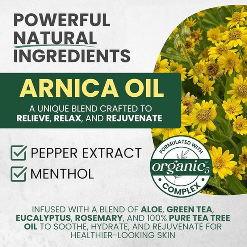 Regine Switzerland Sore Muscle Massage Oil - Deep Relief with Arnica & Eucalyptus | 2-Pack for Home & Professional Use