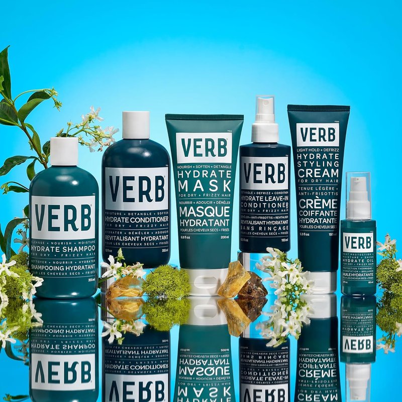 VERB Hydrate Oil - Moisturizing Formula for Smooth, Shiny Hair - Heat Protection - Amber + Warm Jasmine Scent
