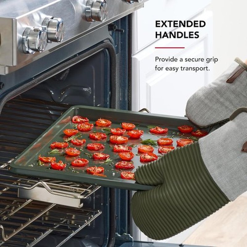 KitchenAid Non-Stick Baking Sheet - 13x18 Inch | Durable Evergreen Color for Easy Baking