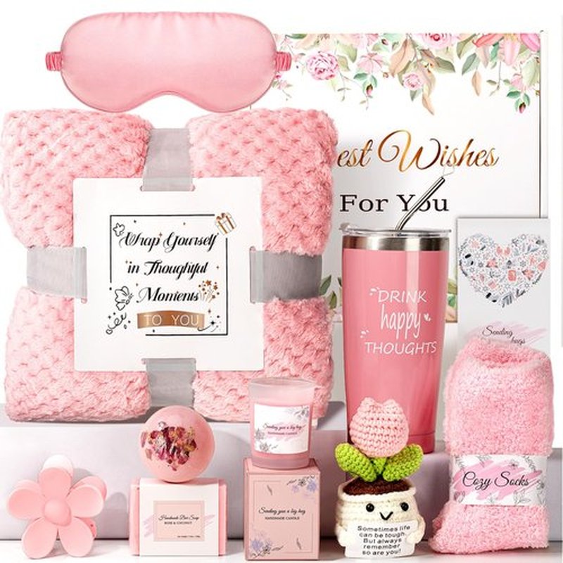Gift Baskets for Women, Self-Care Get Well Soon Gifts Birthday Gift box for Women,Spa Unique Box Feel Better Care Package, Thinking of You Christmas Gifts for Mom, Wife, Sister, Grandma Friends
