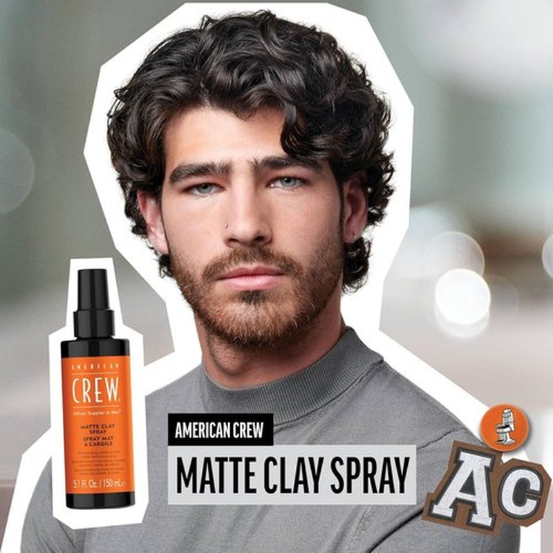 American Crew Matte Clay Spray - Strong Hold & Matte Finish | 5.1 Fl Oz
