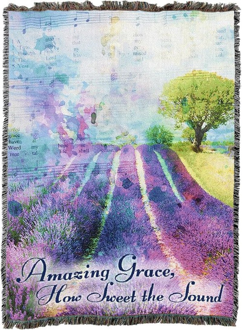 Pure Country Weavers Amazing Grace Blanket - Woven Cotton Tapestry Throw - Made in The USA (72x54)
