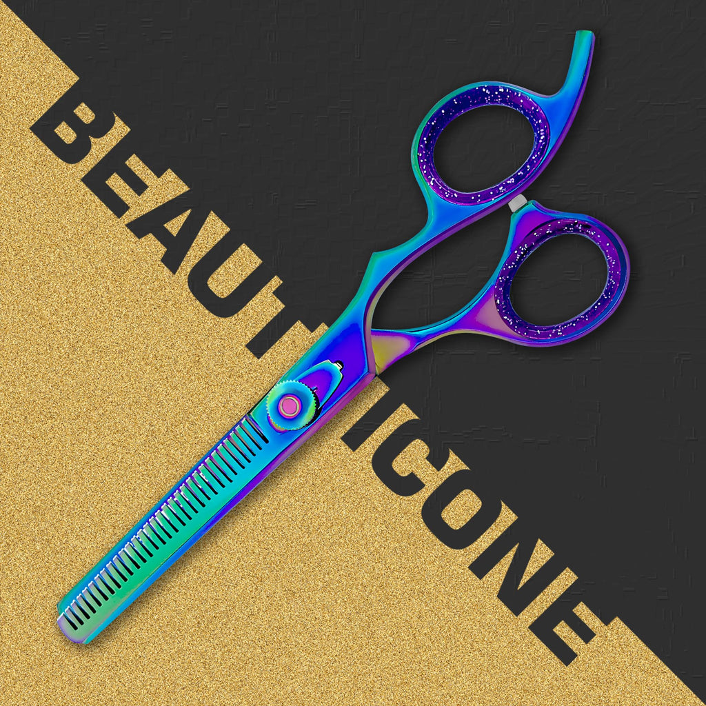 Hair Cutting & Thinning Scissors Set, Professional 6.5" Barber Shears for Haircut Men/Women, Beard & Mustache Trimming Stainless Steel Hairdressing Scissors, Adjustable Screw