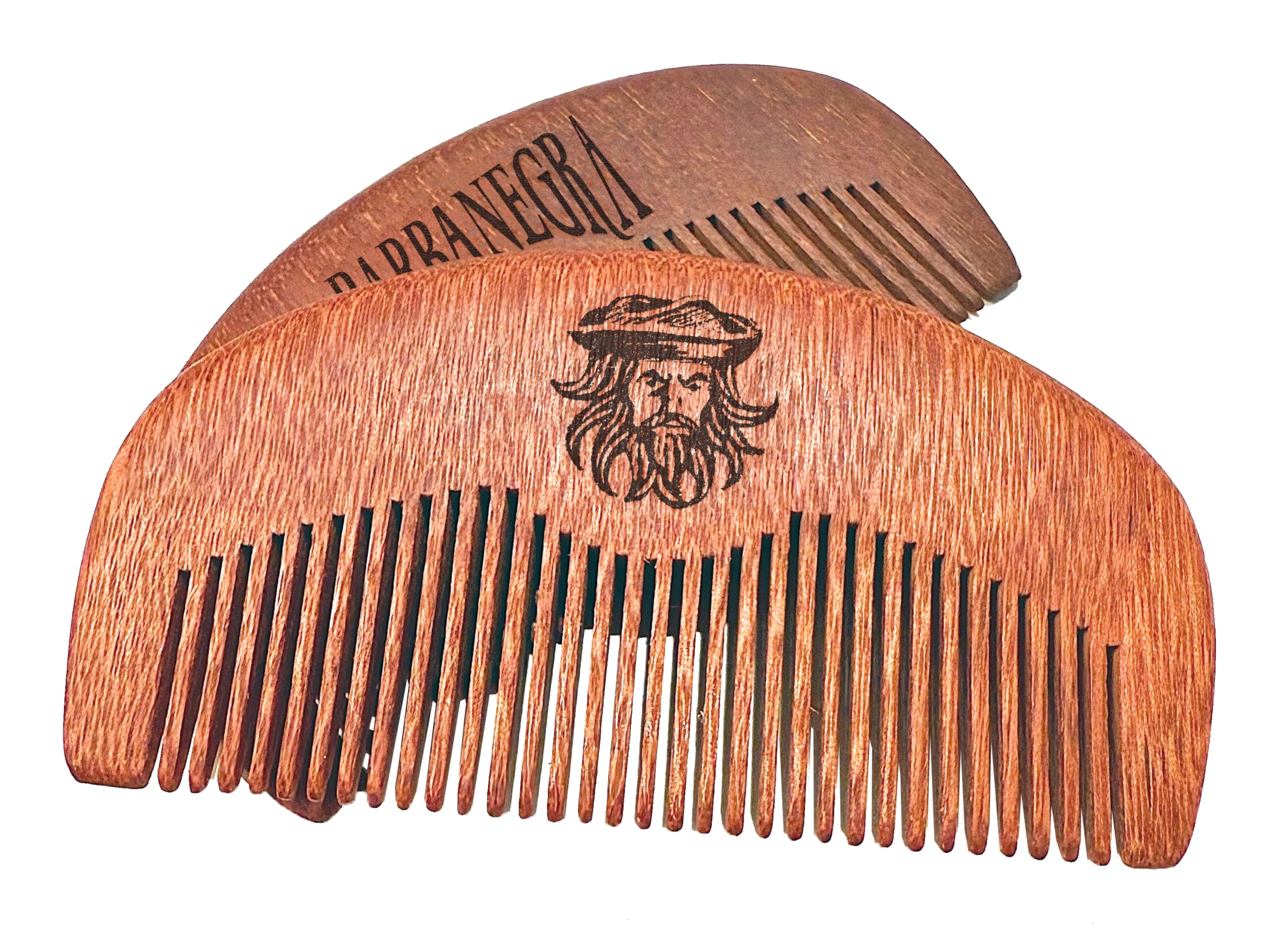 Barbanegra Beard and Mustache Wood Comb, Perfect for Balms and Oils, Anti-Static, Pocket Size for all types of Beards.