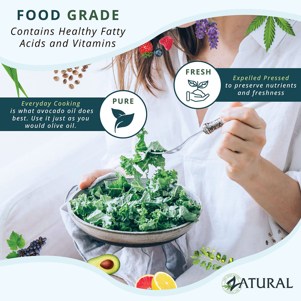 Zatural 100% Avocado Oil Pure Natural without Additives, Clean, Cold Pressed, Non-GMO, Vegan: For Cooking, Frying, Baking and for Sauces, Dressings, Marinades, Salads (32 Ounce)