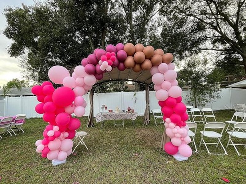Pastel Pink Balloons by [Brand Name] - 150-Piece Set in Various Sizes for Stunning Birthday Party Decorations