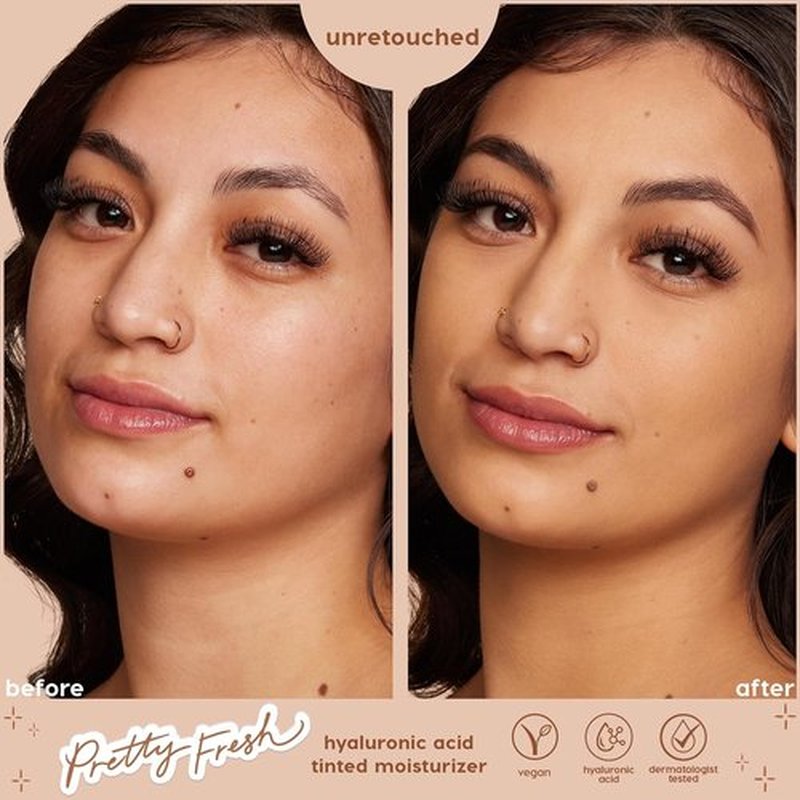 ColourPop Pretty Fresh Tinted Moisturizer - Hydrating Skin Tint with Hyaluronic Acid - Medium 12W (1.45 oz)