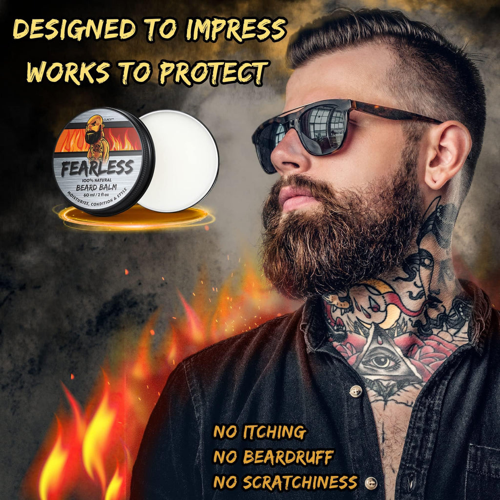Claev Beard Balm (2 oz), 100% Top-Grade Natural Beard Conditioning & Styling Balm, Designed for Rugged, Active, or Outdoorsy Men, Includes Shea Butter, Natural Beeswax, Cedarwood Oil, is a US Company