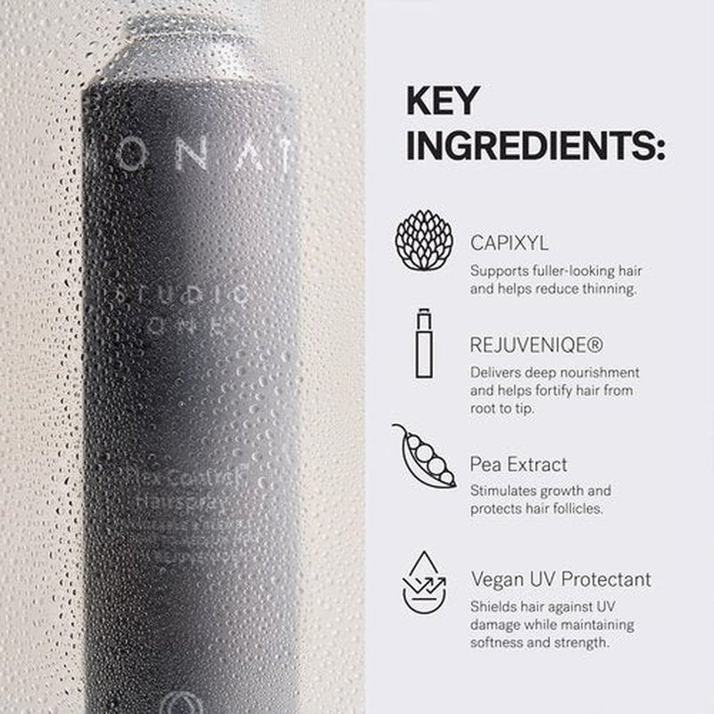 MONAT Studio One™ Flex Control Hairspray - Buildable Light to Medium Hold - Infused with REJUVENIQE® - Ideal for Colored Hair