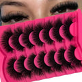 SISIYDY Faux Mink Eyelashes Fluffy Dramatic Volume Cateye Lashes Strips False 3D Soft CD Curl Fake Lashes 20MM Thick Full Mink Eyelash Pack YH-103