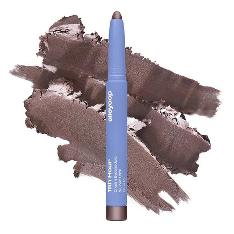 ALLEYOOP 11th Hour Waterproof Cream Eyeshadow Stick - Long-Lasting Smudge-Proof Eye Shadow & Eyeliner, Smoky Amethyst Shimmer