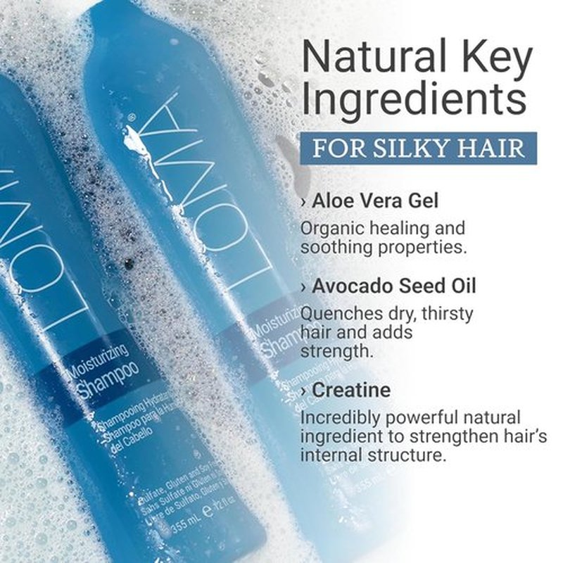 Loma Moisturizing Shampoo - Hydrating Formula for Soft, Healthy Hair | 33 Ounce (Pack of 2)