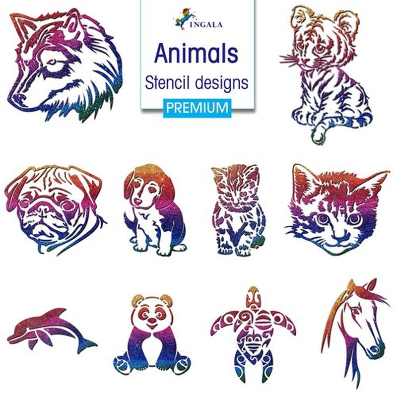 INGALA Premium Artistic Glitter Tattoo Set - 146 Unique Designs for Kids, Teens & Adults. Suitable for Henna, Airbrush & Face Painting