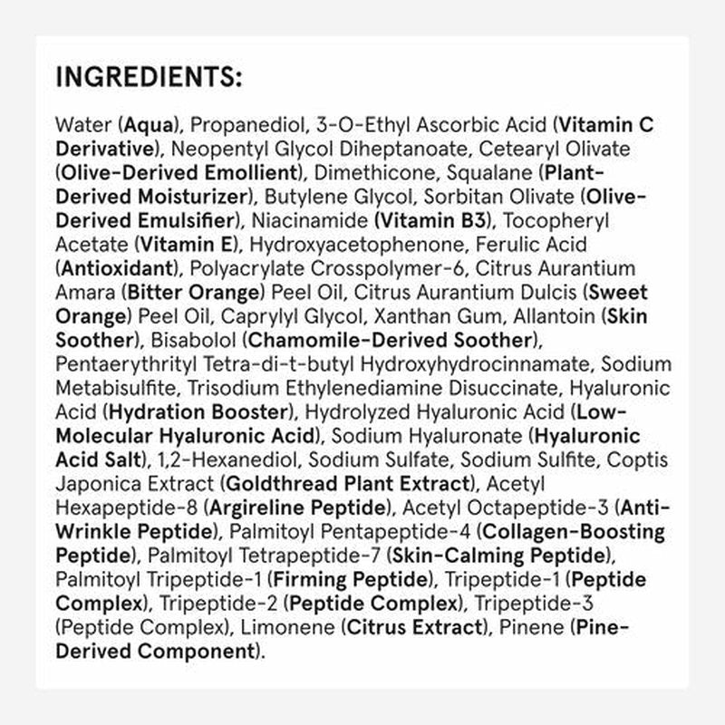 iRestore Vitamin C Brightening Serum – Anti Aging Face Serum with 15% Ascorbic Acid, Vitamin E, Ferulic Acid, Peptide Complex & Hyaluronic Acid (Pack of 1)