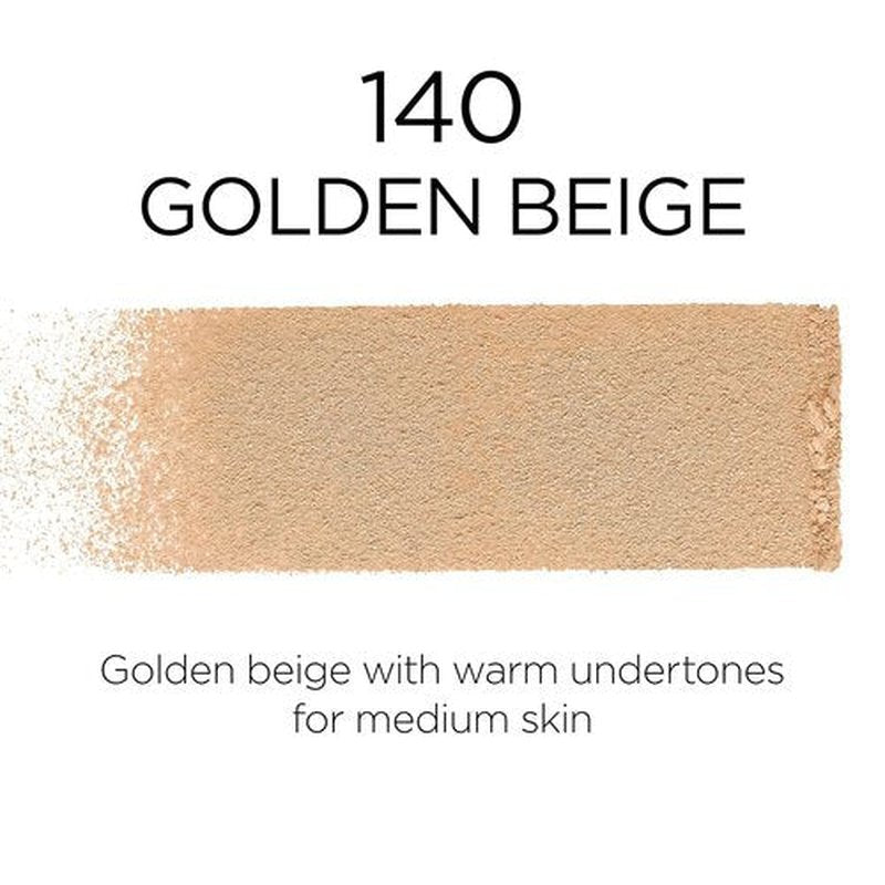 L'Oreal Paris Infallible Fresh Wear Powder Foundation - Waterproof, 24H Long-Lasting, Golden Beige, 0.31 oz.