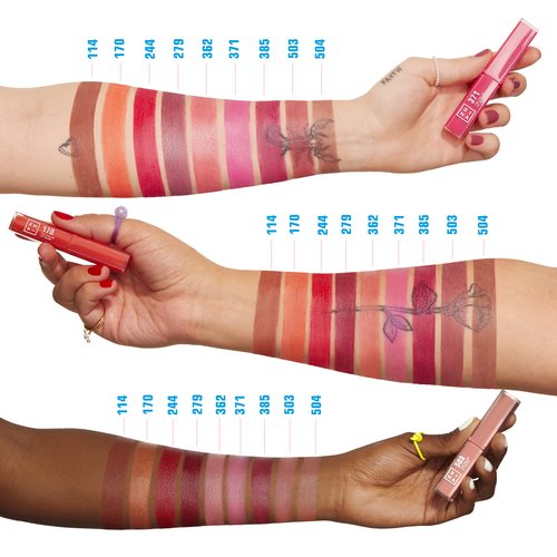 3INA The Color Lip Glow - Highly Pigmented Lipstick for Women with Shea Butter - Lip Gloss and Lip Balm Effect - 503 Medium Nude Pink - 0.05 oz