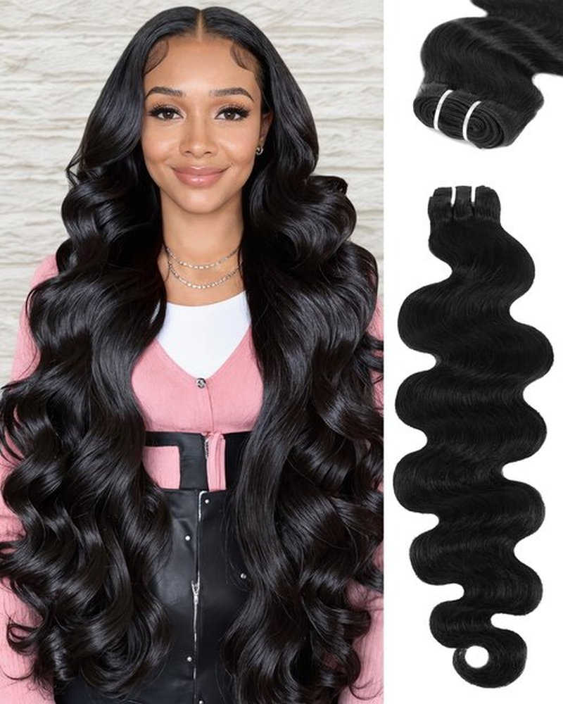 17A Premium Body Wave Bundles Human Hair,High Ratio Raw Bundles Human Hair,Cuticle Aligned,Reinforced Ultra Thin Weft,Retains Silky Soft After Multiple Washes,2 years Lifespan (18 Inch)