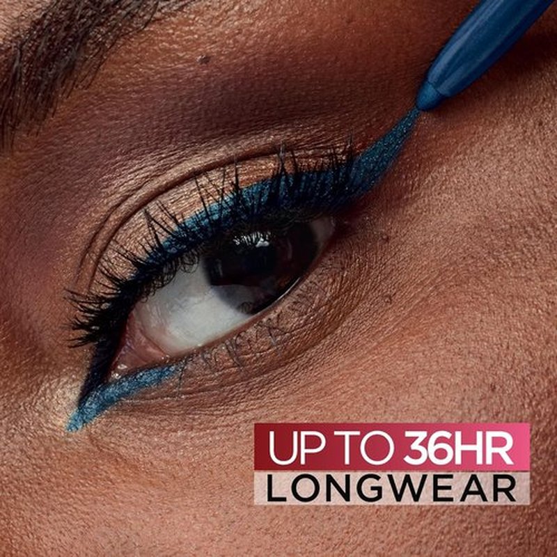 L'Oreal Paris Infallible Grip Gel Eyeliner Pencil - Smudge-Resistant & Waterproof, 36HR Wear, Blue Jersey, 0.01 Oz