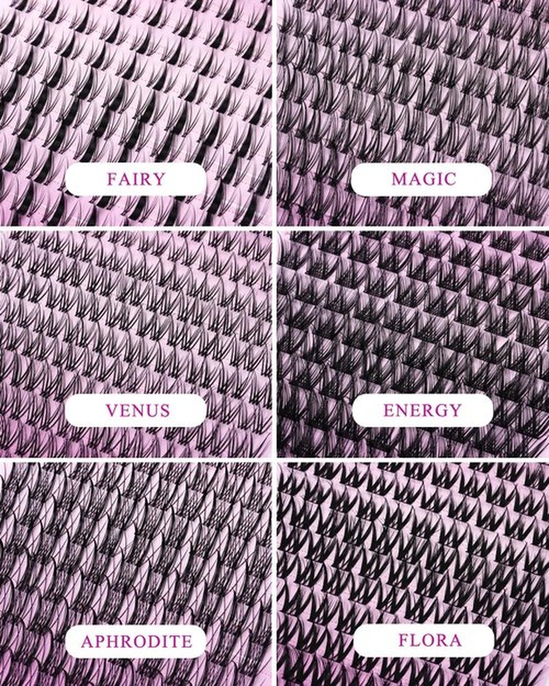 Flora Lash Clusters 8-18mm Light-Volume Wispy Eyelash Clusters D Curl - WideSpan DIY Eyelash Extension Spiky Cat Eye Lashes Individual Fake Eyelashes Clusters with 0.03mm Ultra-Thin Black Band