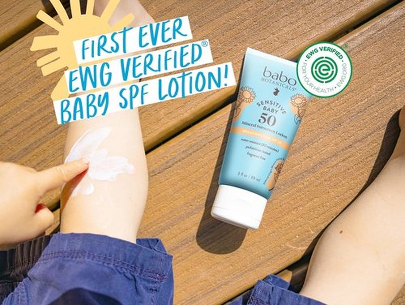 Babo Botanicals Mineral Sunscreen Lotion SPF 50 - Natural Zinc Oxide - Fragrance-Free & Water-Resistant for Babies & Kids