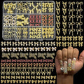 ZUMILLMN 116 Pcs Bow Nail Charms,12 Styles Gold Metal and Gem Bow Charms for Nails-Shiny Nail Rhinestones for Nail Art, Manicure, DIY Jewelry Making(116Pcs)