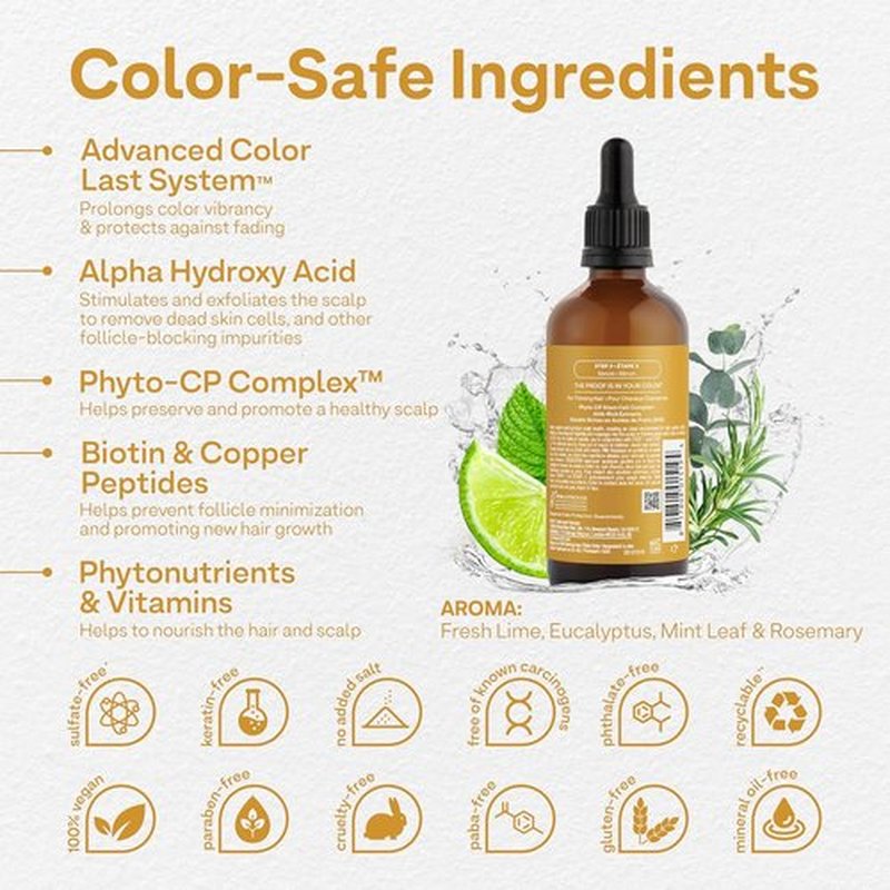 Colorproof Biorepair Scalp & Follicle Care Serum - Thicker, Fuller Hair | 3.4 Fl. Oz. with Fresh Lime & Eucalyptus Scent