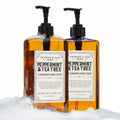 Body Prescriptions Crimson & Oak Men's Deep Cleansing Hand Soap with Pump Dispenser, 17 Fl Oz (Pack of 2), Peppermint and Tea Tree