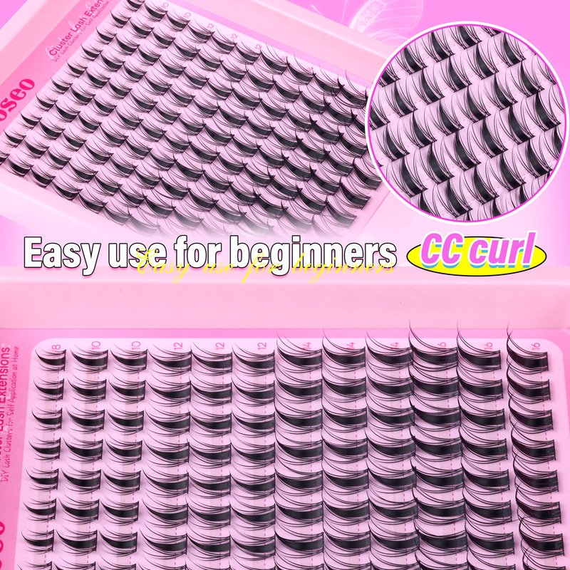 wiwoseo Manga Lash Clusters Manga Eyelash Clusters Anime Cluster Eyelash Extensions Clusters Lashes Natural Look Eyelashes Fairy Lash Clusters Manga Individual Lashes for Beginners (8-16MM)