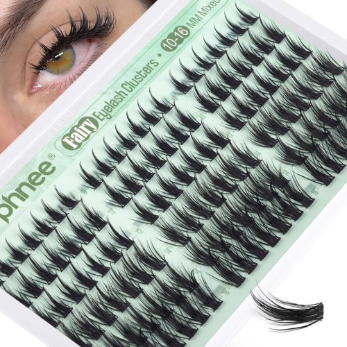 Fairy Lash Clusters Spiky Cluster Eyelash Extensions Anime Individual Lashes Natural Lash Extensions Wispy Cluster Lashes Clean Beauty 126Pcs Eyelash Clusters On-The-Go Lash Pack (10-16MM, C-Curly)