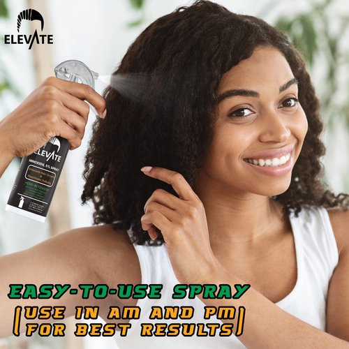 ELEVATE 5% Minoxidil Hair Growth Spray - Alcohol Free Non Oily Formula Extra Strength Professional Treatment for Hair Loss/Regrowth - Stimulate Hair Follicles for Men & Women - 1 Month Supply